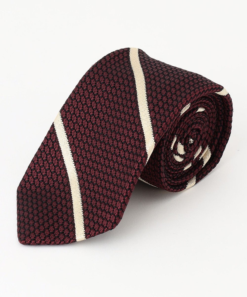 J.PRESS MEN 【120th Anniversary】KUSKA × J.PRESS Stripe Tie ワイン系1