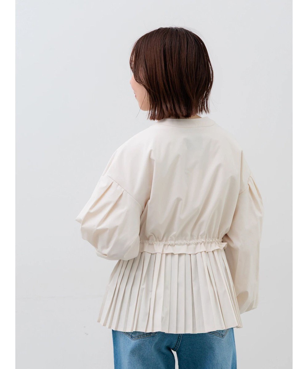 Te chichi 袖バルーンペプラムプリーツブルゾン 