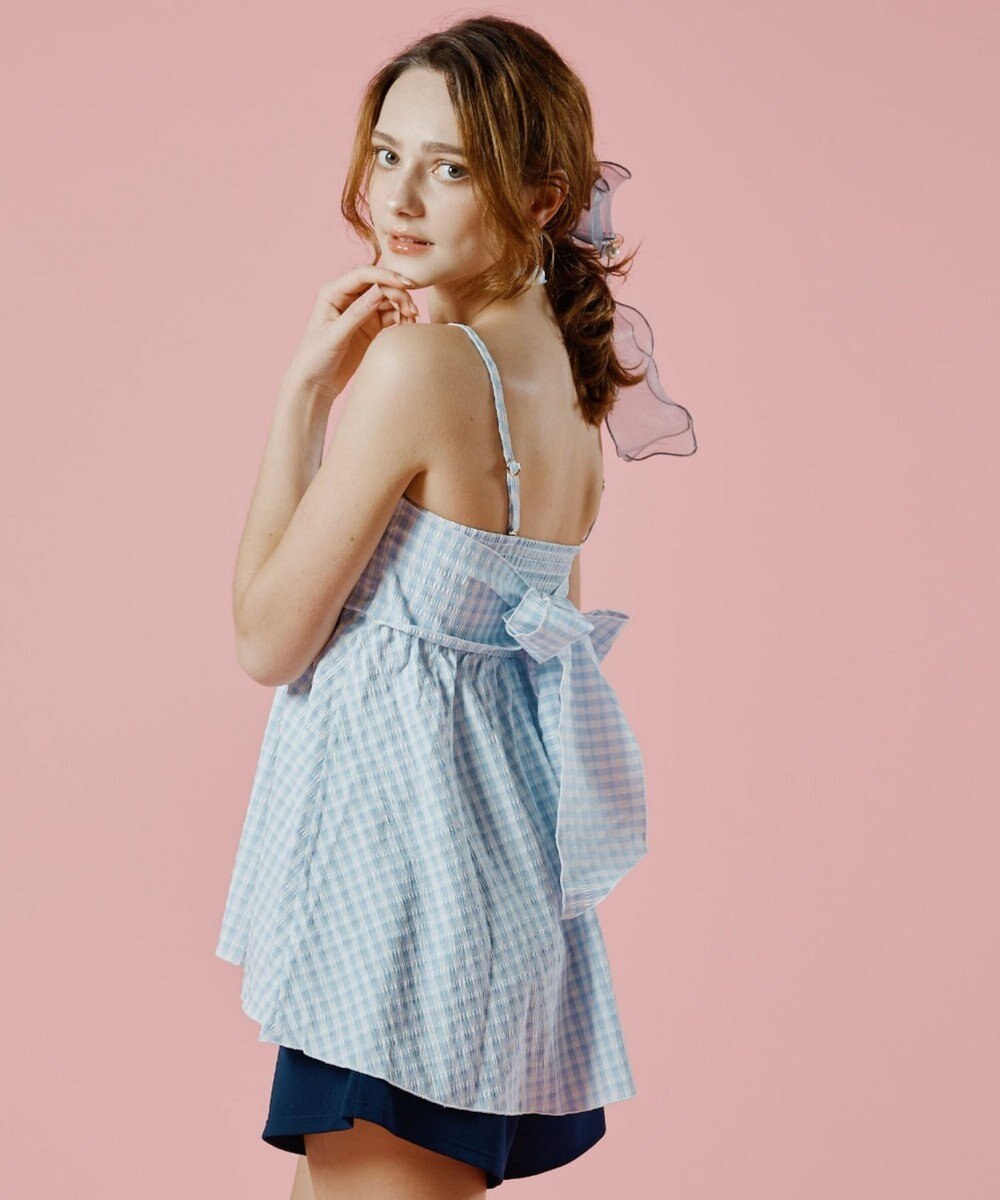 San-ai Resort（三愛水着楽園） 【WEB限定】ペプラムチェック3点セット【Beach Queen（ビーチクイーン）】 