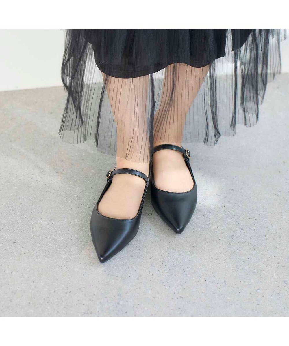 MODE ET JACOMO <noyau>ポインテッドトゥバックベルトパンプス 