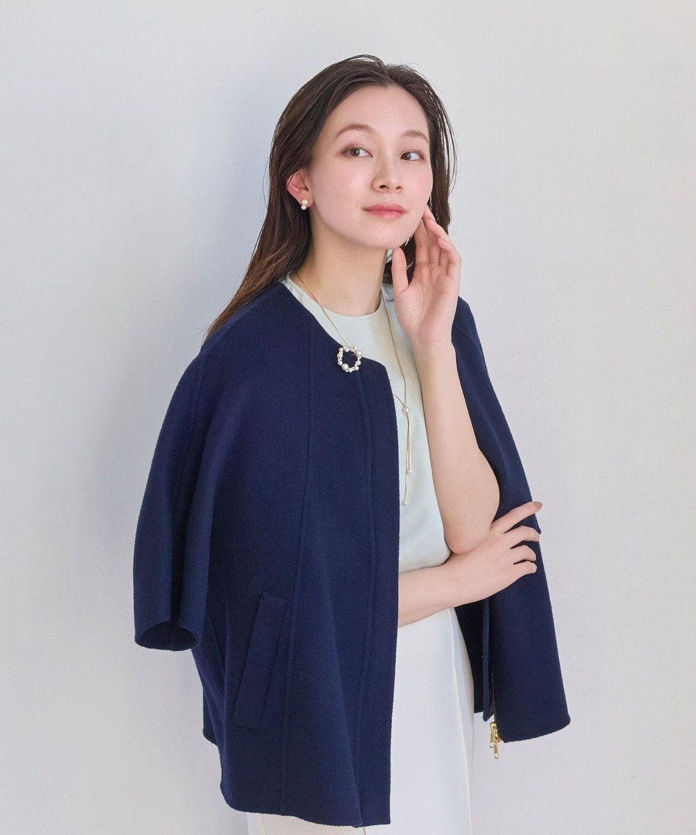 Phoebe フォーマルパールビジューサークルブローチ　ゴールド 