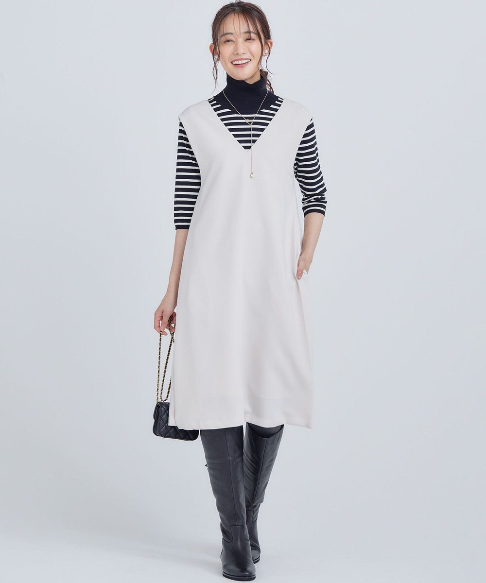 組曲 S ライトダブルクロス ジャンパーワンピース 