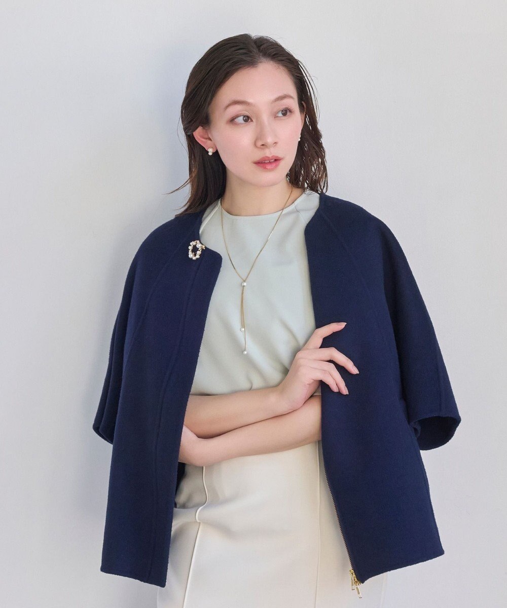 Phoebe フォーマルパールビジューサークルブローチ　ゴールド 