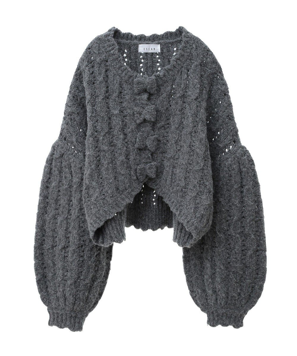 Green Parks ■ＥＳＣＡＲ　リボンボタンクロップドカーディガ 