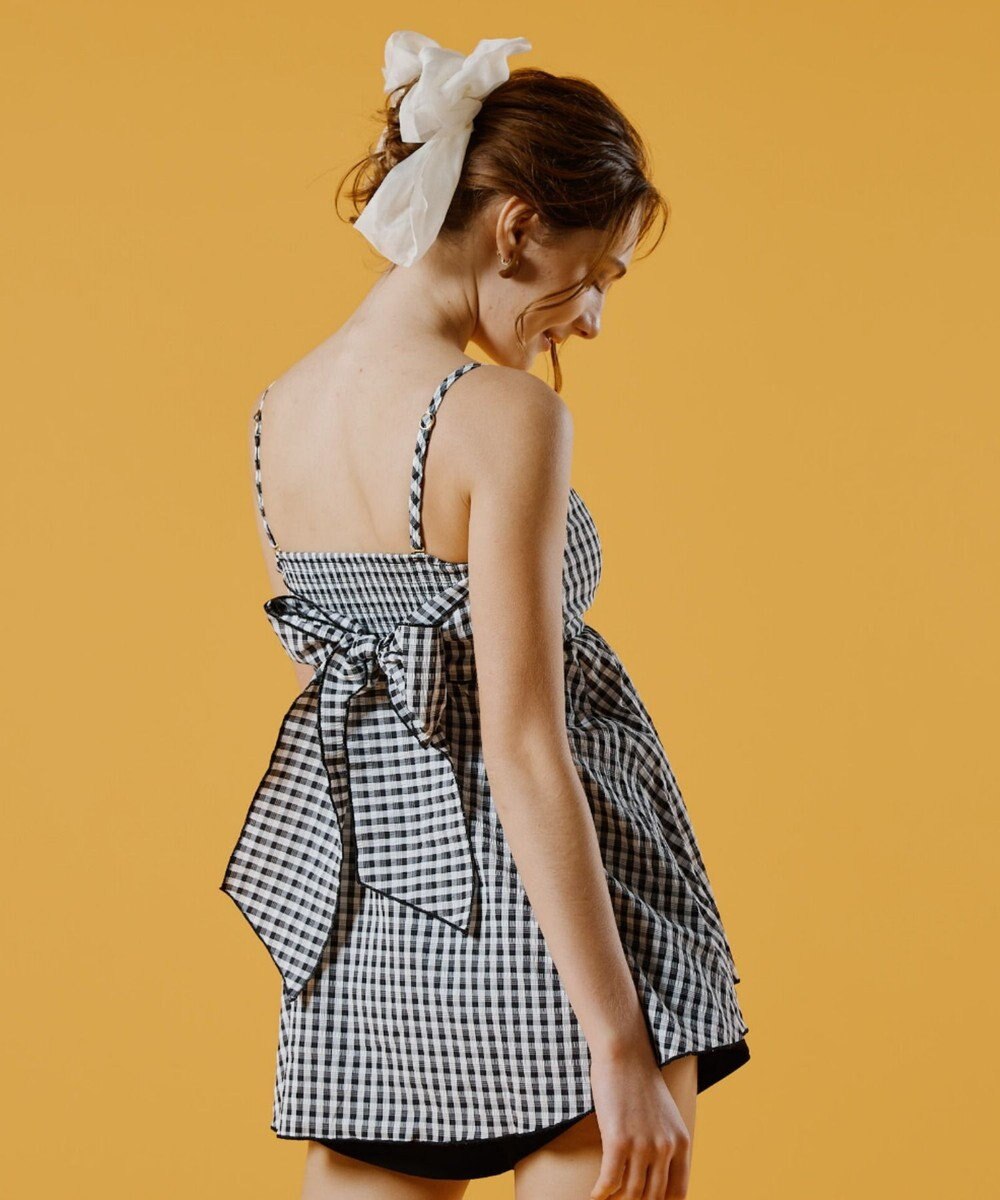 San-ai Resort（三愛水着楽園） 【WEB限定】ペプラムチェック3点セット【Beach Queen（ビーチクイーン）】 
