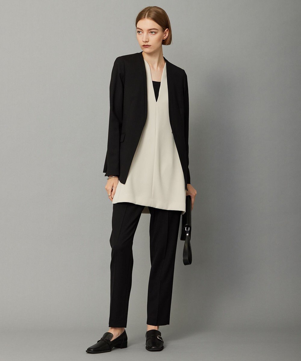 ICB L 【洗える】ウール2WAYストレッチ テーパードパンツ 