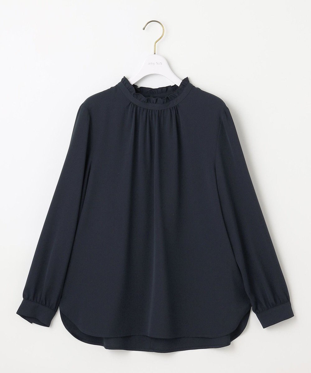 ANY SIS 【洗える】フリルネックスタンド ブラウス 