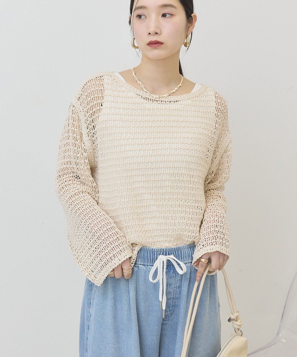 AMERICAN HOLIC 刺繍メッシュプルオーバー 