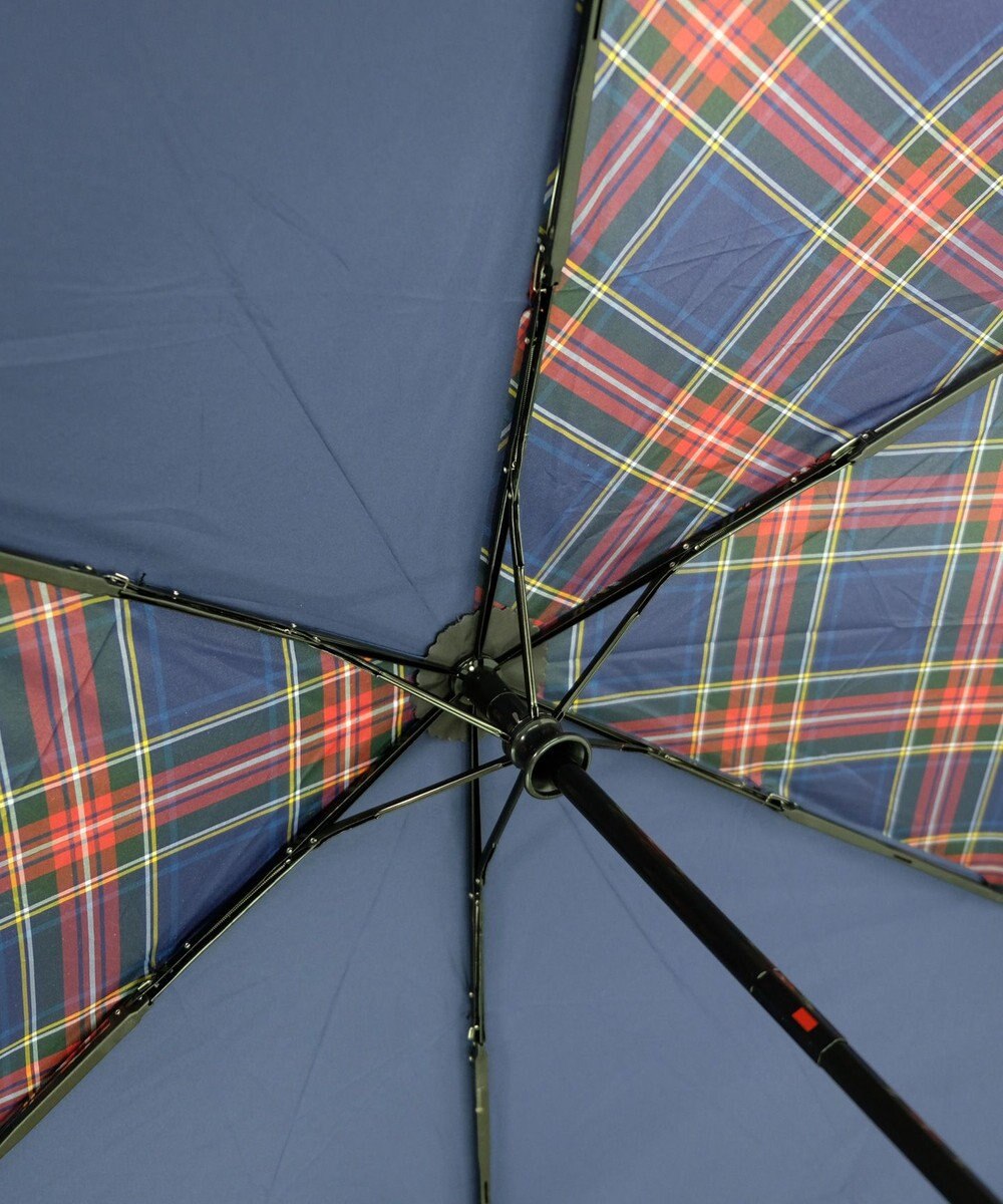 +RING 【簡単/便利】UNISEX 自動開閉式 折傘58cm NVY-CHK T1237 