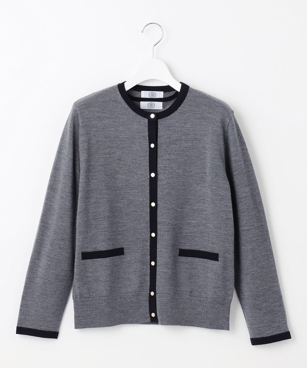 J.PRESS LADIES 【洗える】トリムツイン ニット 