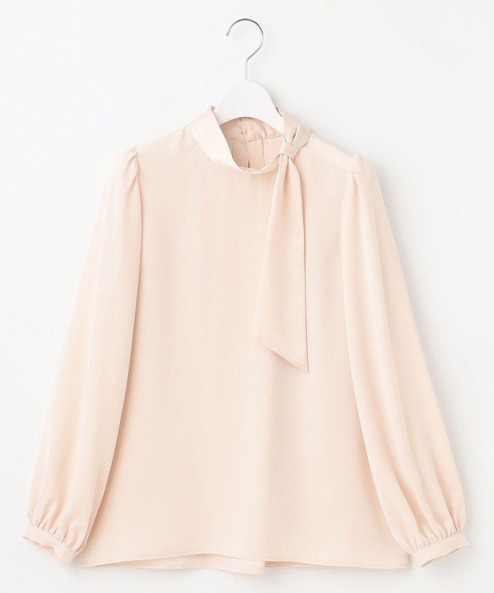 Feroux 【洗える】クラシカル リボンタイブラウス 