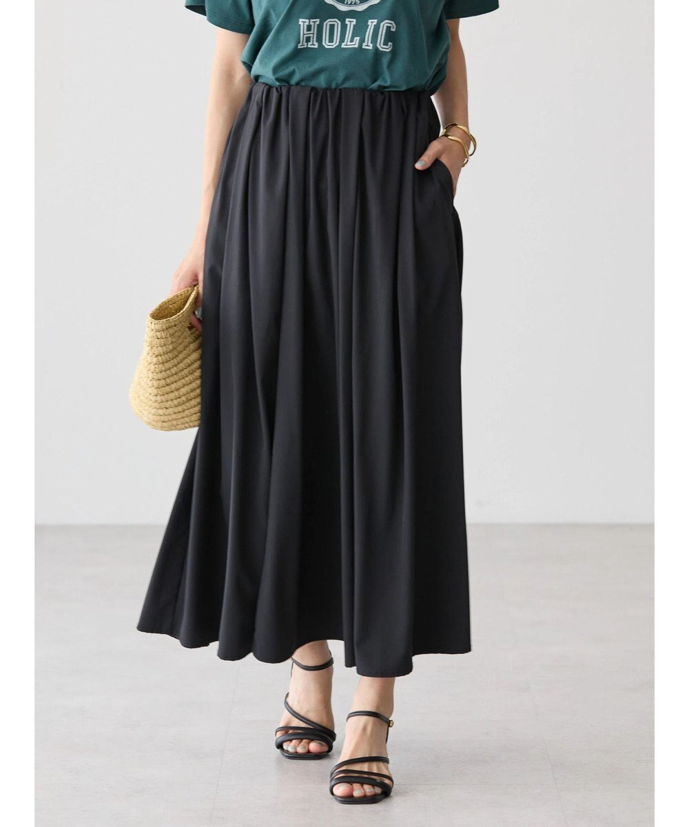 AMERICAN HOLIC イージーケア＋接触冷感ウエストタックフレアスカート 