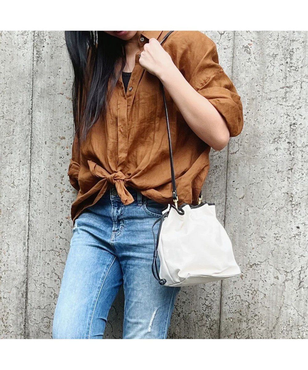 UNBILLION perche パラフィン防水キャンバスドロストショルダーバッグ 