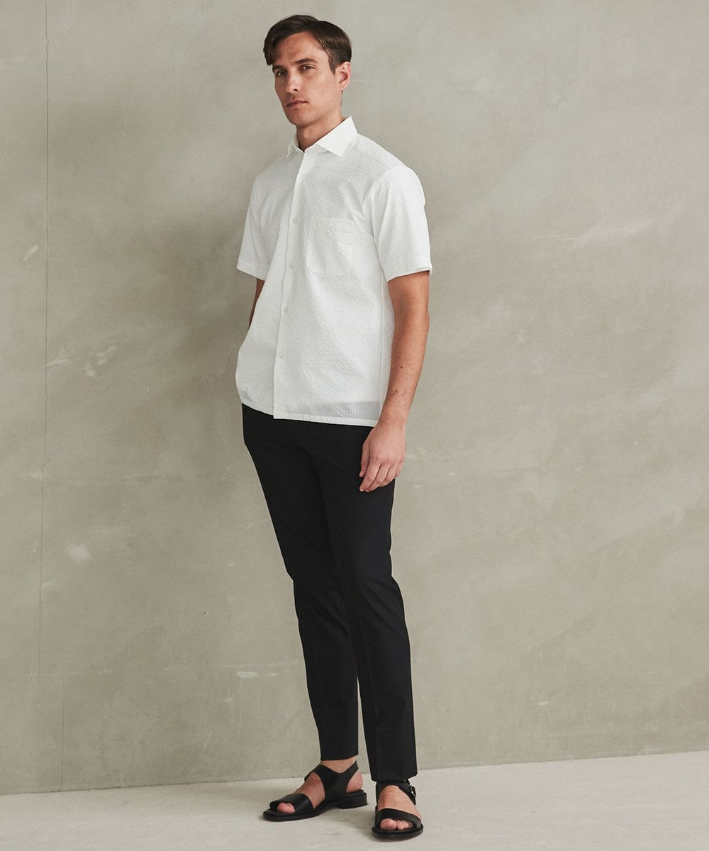 GOTAIRIKU リラックスシルエット【高通気性/吸水速乾】ドッツエアー クールマックスサッカーシャツ 