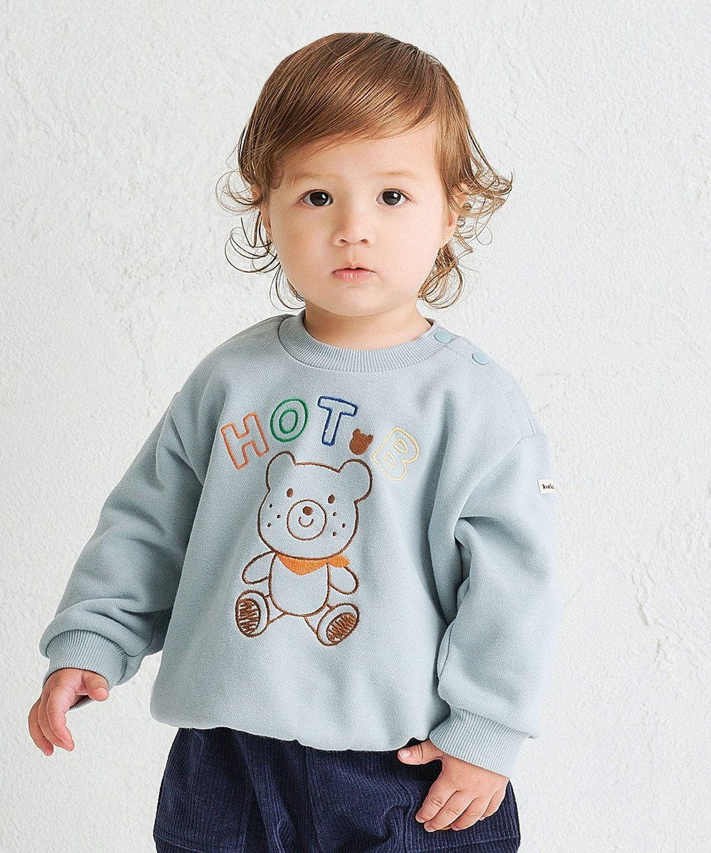 MIKI HOUSE HOT BISCUITS 【80-110cm】【NEW Color Series】裏毛パイル素材 トレーナー 