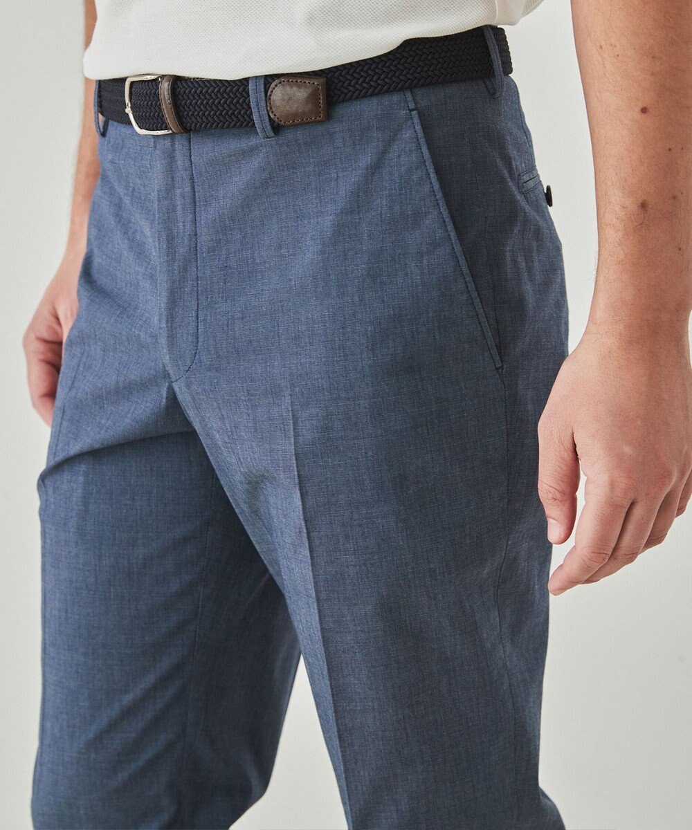 GOTAIRIKU 仕事で着られる 冷んやり綿パン【接触冷感/ストレッチ】ストレッチサマーポプリン 