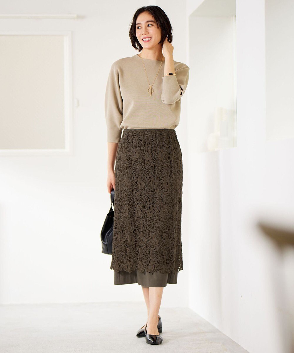 自由区 S 【WEB限定カラーあり・洗える】ドライコットンハイゲージプルオーバー ニット 