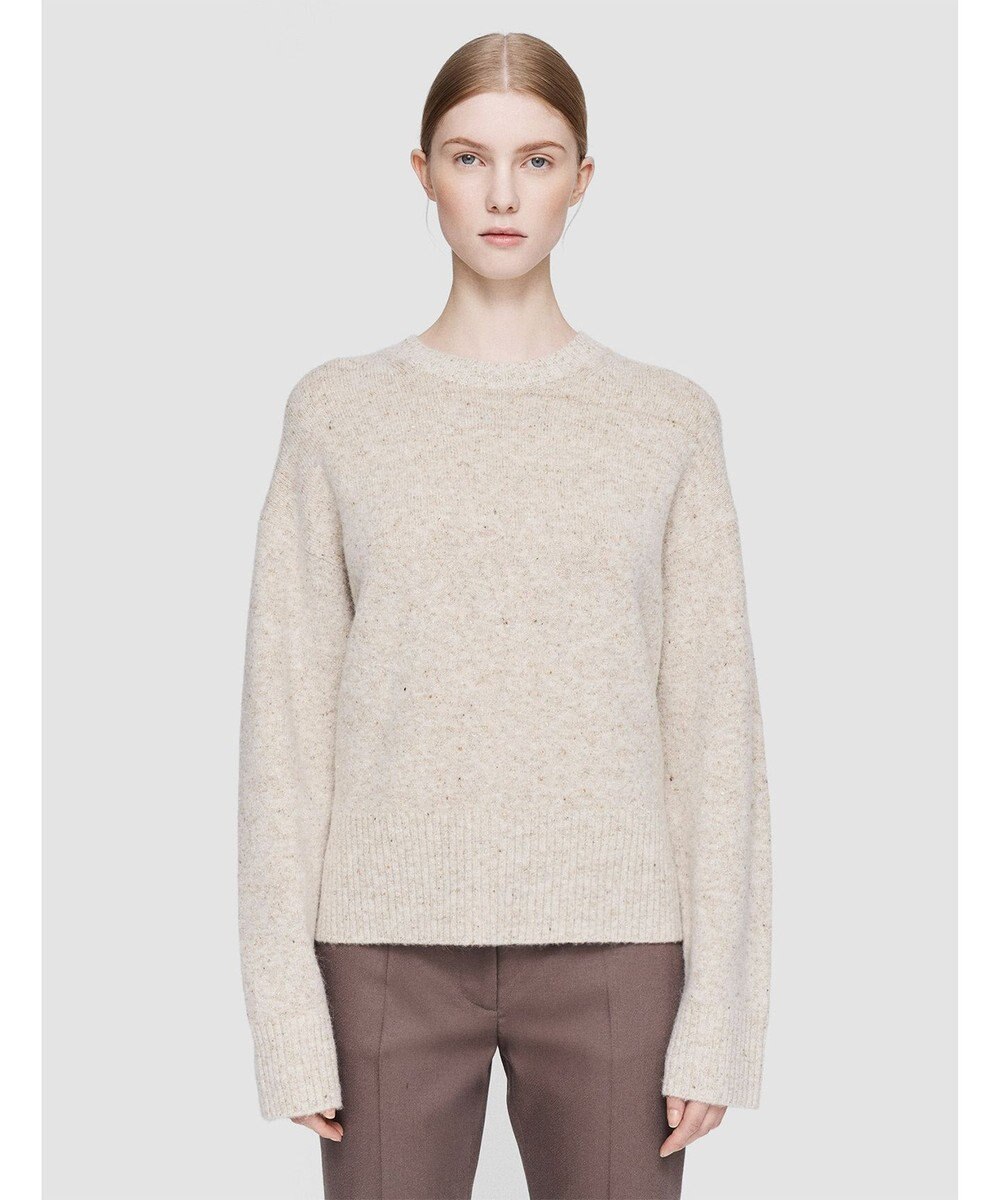 JOSEPH 【洗える】アルパカツイード　ラウンドネックニット 