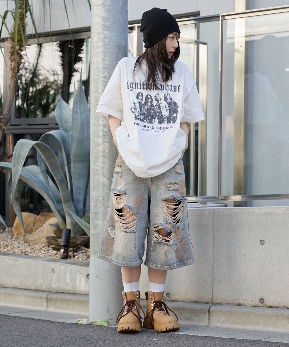 WEGO ヴィンテージウォッシュグラフィックBIGT 