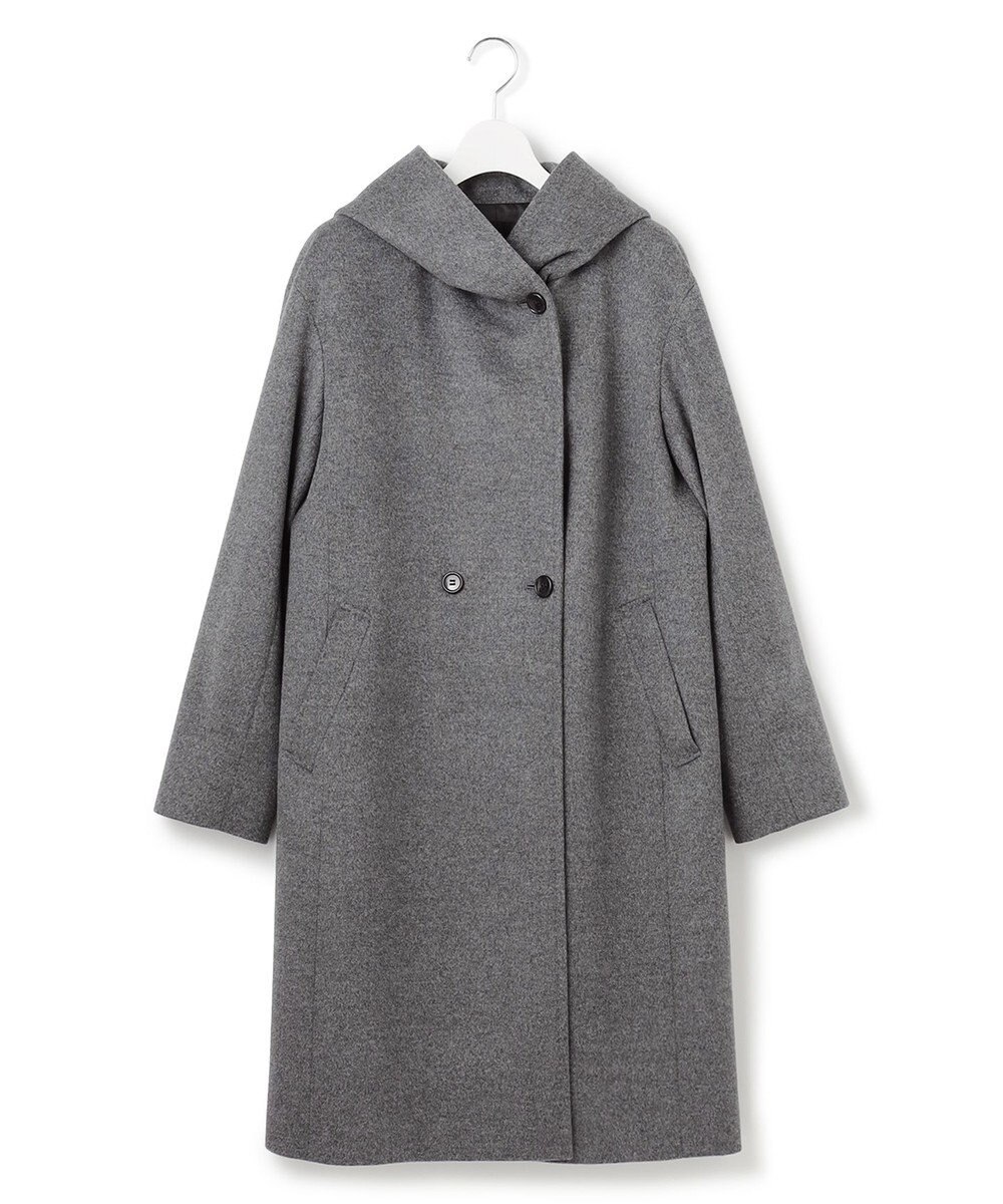 23区 ウールカシミヤビーバー フーデット コート 