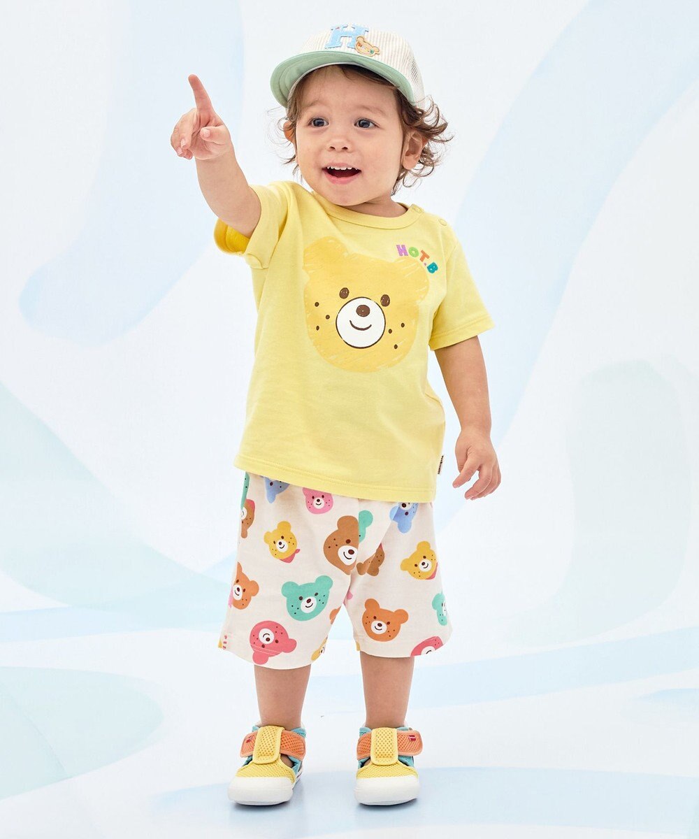 MIKI HOUSE HOT BISCUITS 【80-120cm】カラフルビーンズ 総柄 5分丈パンツ 