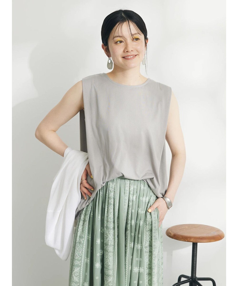 CRAFT STANDARD BOUTIQUE 肩タックノースリーブプルオーバー 