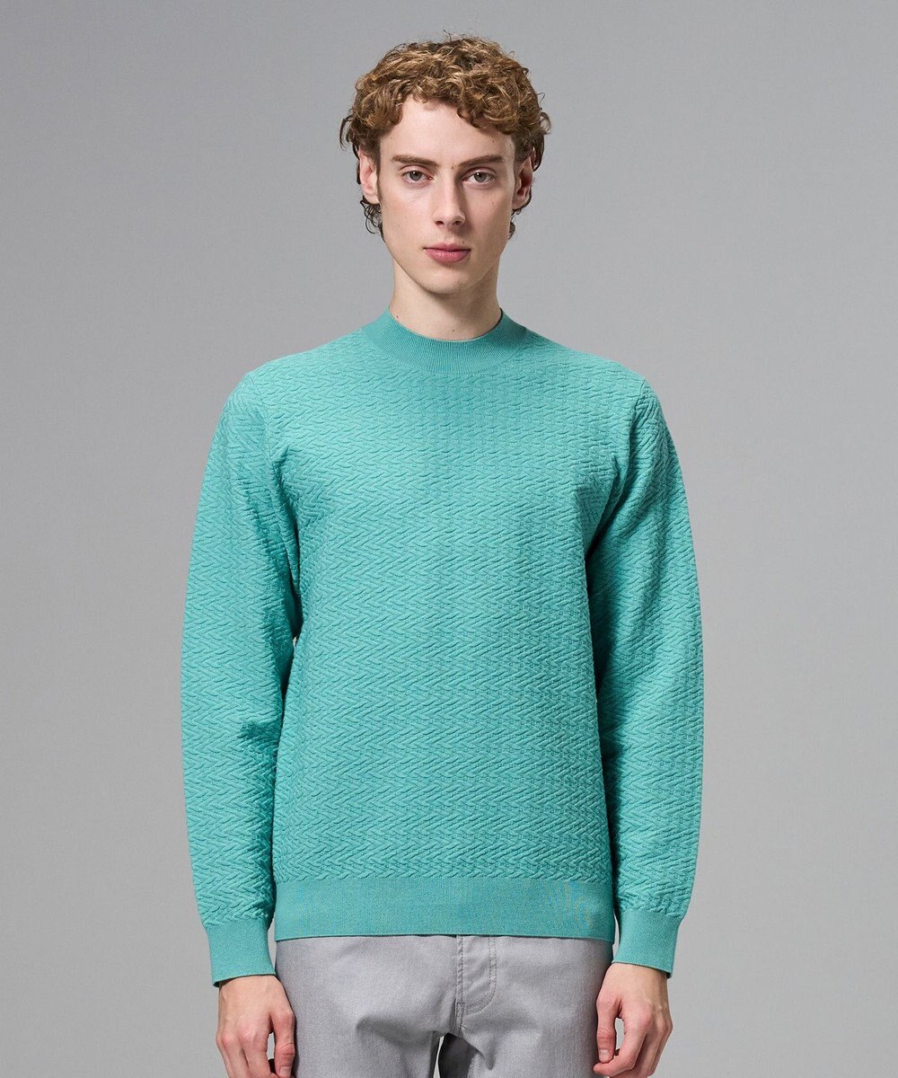 JOSEPH HOMME 新柄【イージーケア】 ヴィスコースリンクス　モックネックニット 