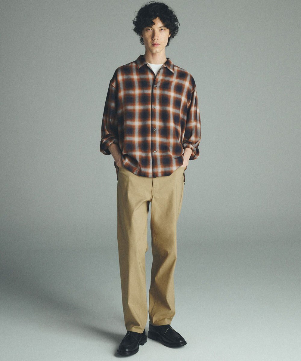 UNFILO MENS 【男女兼用】エアリーシアー オンブレシャツ 