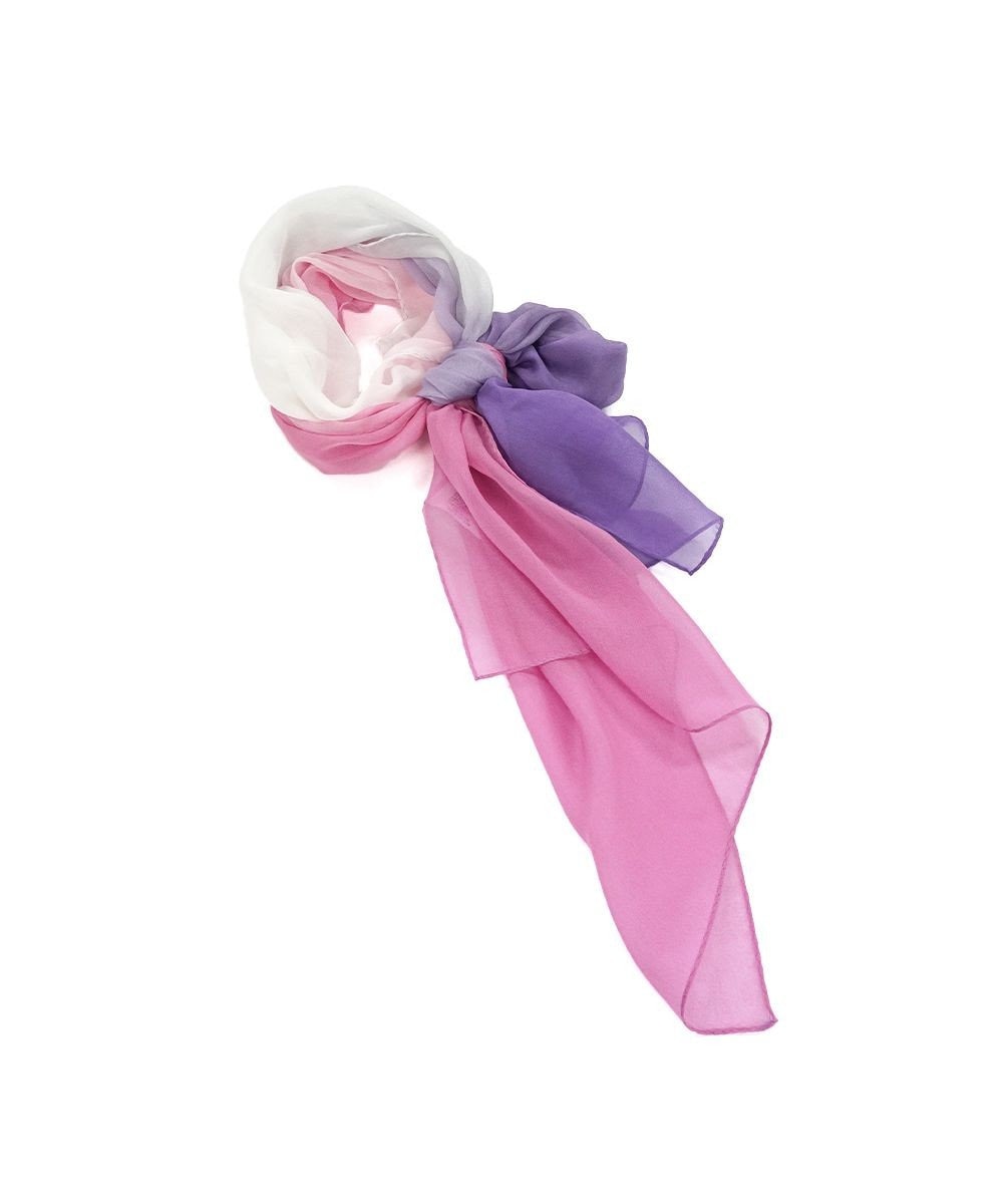 Marca ＜洗えるシルク＞【Marcaオリジナル】オンブレーロング ウォッシャブル シルクローン ロングスカーフ 