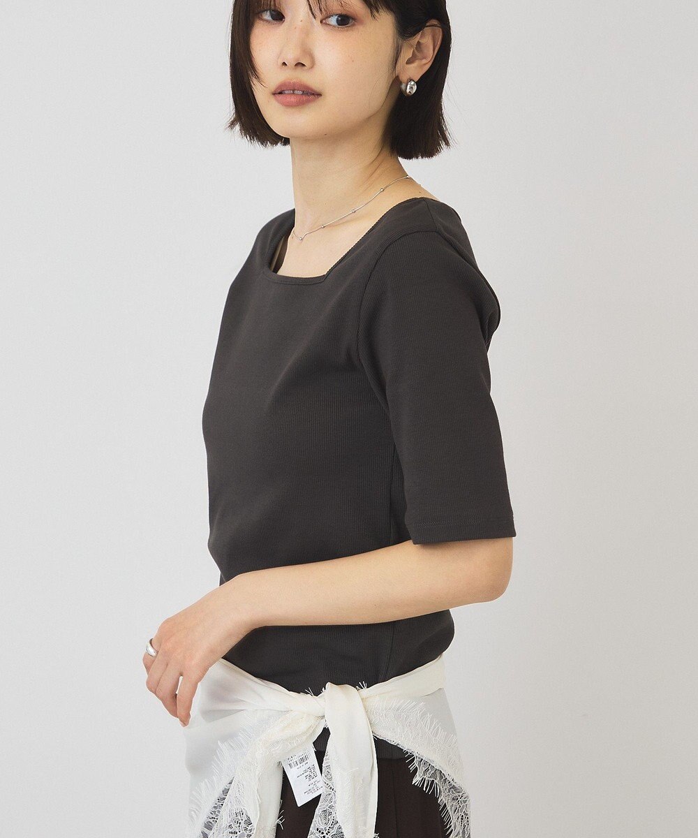 AMERICAN HOLIC スクエアネック5分袖プルオーバー 