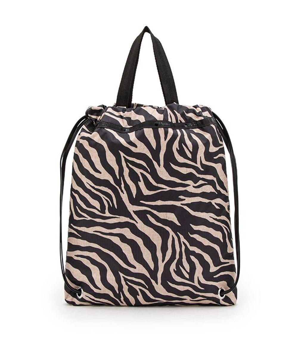 LeSportsac TH CITY KNAPSACK/アップタウンラフィアゼブラ/ブラック 