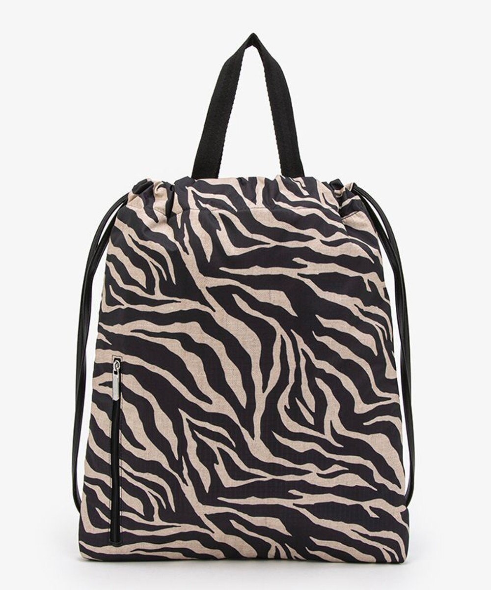LeSportsac TH CITY KNAPSACK/アップタウンラフィアゼブラ/ブラック 