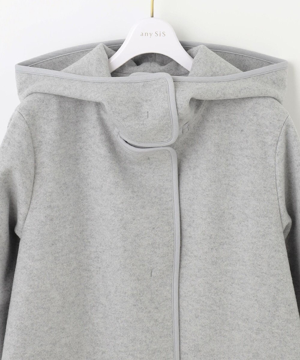 ANY SIS ウールライクミドルフーディ コート 