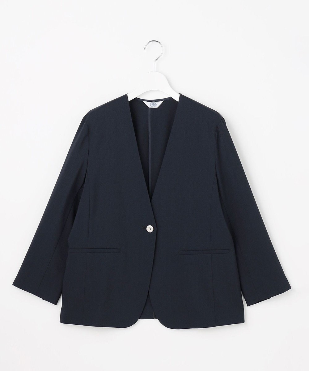 J.PRESS LADIES 【セットアップ対応】ファンマートロストレッチ ノーカラー ジャケット 