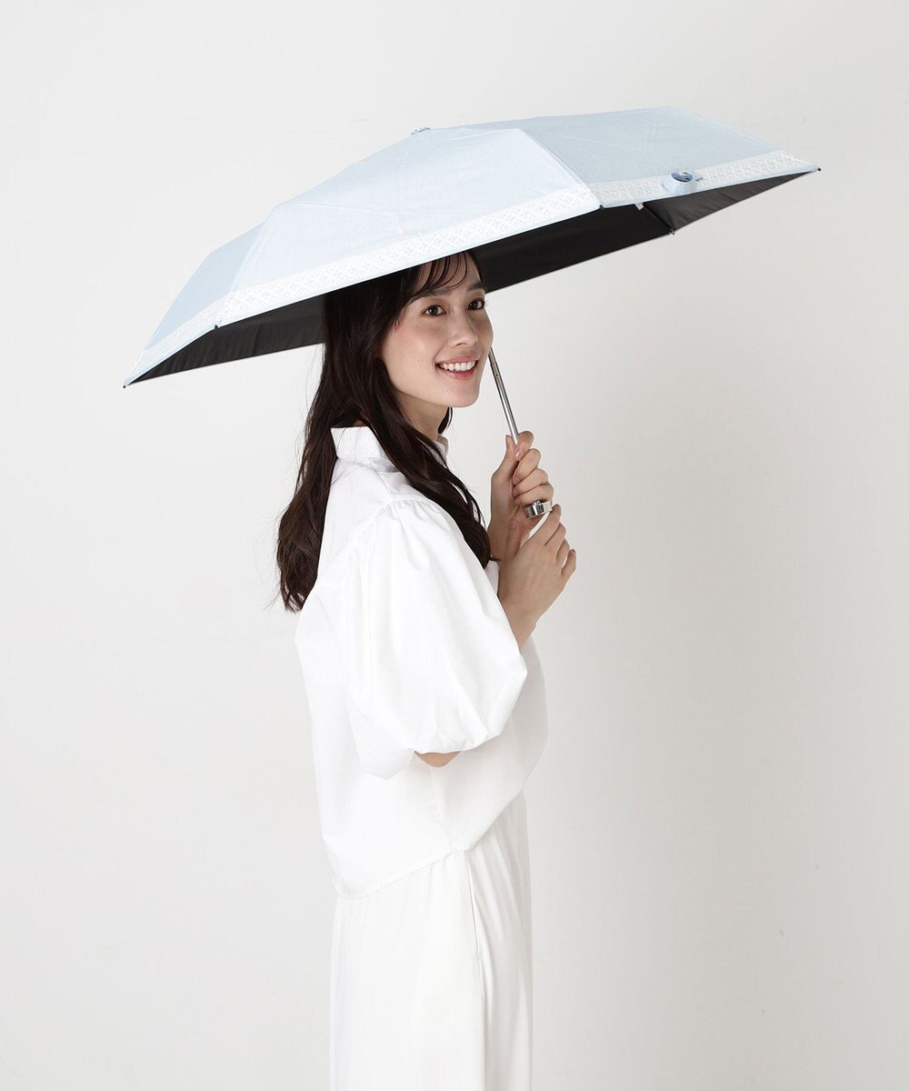 MOONBAT 【WEB限定/ 遮光率100％/遮熱/UV】POLO RALPH LAUREN（ポロ ラルフローレン）晴雨兼用日傘 ワンポイント ポロポニー レース 折りたたみ傘 