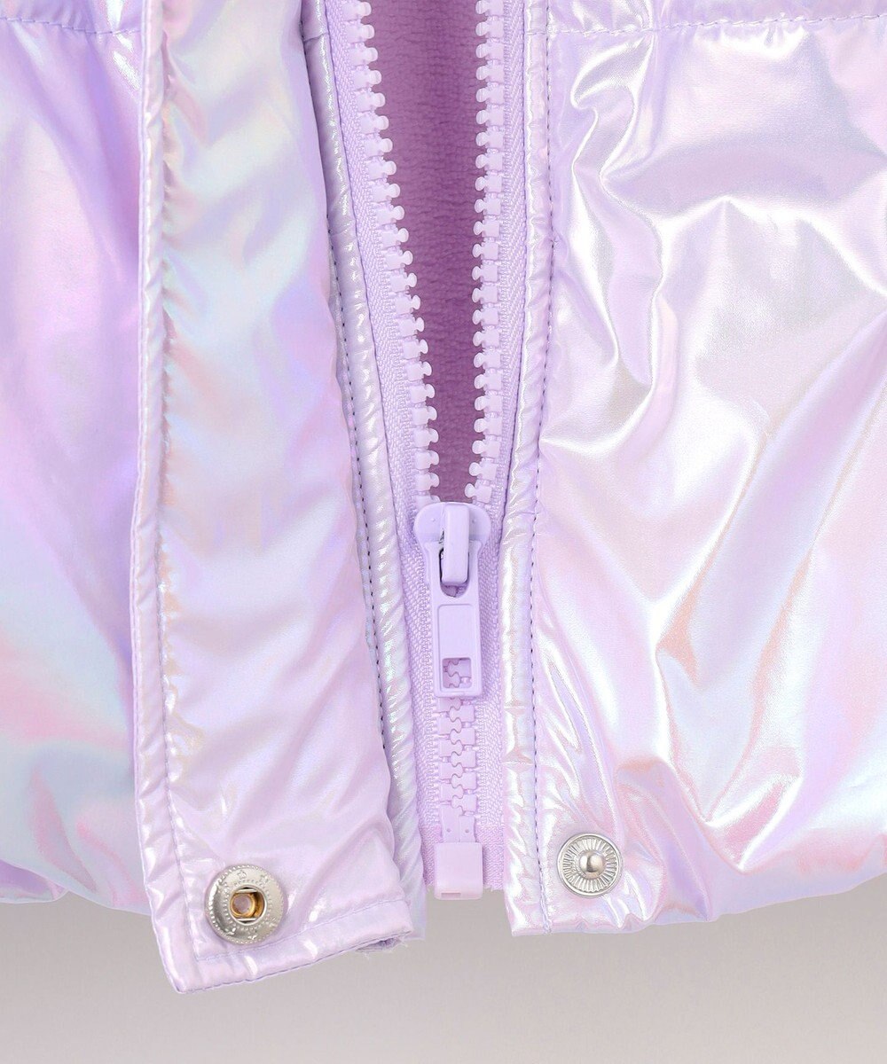 ANY KIDS パール調×フリースボア中綿コート 