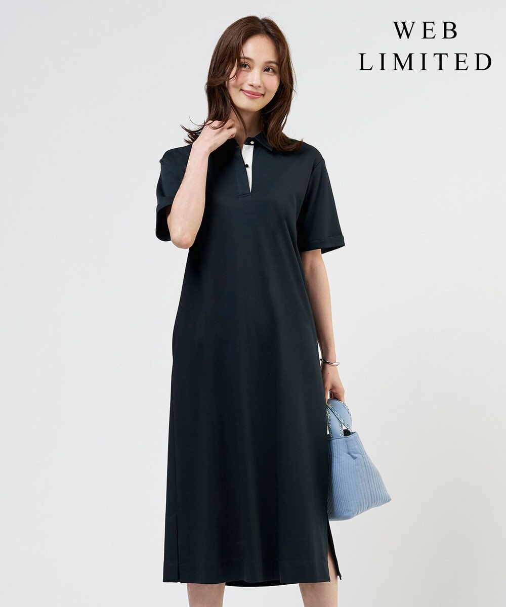 J.PRESS LADIES S 【WEB限定】コットンスムース ポロワンピース 
