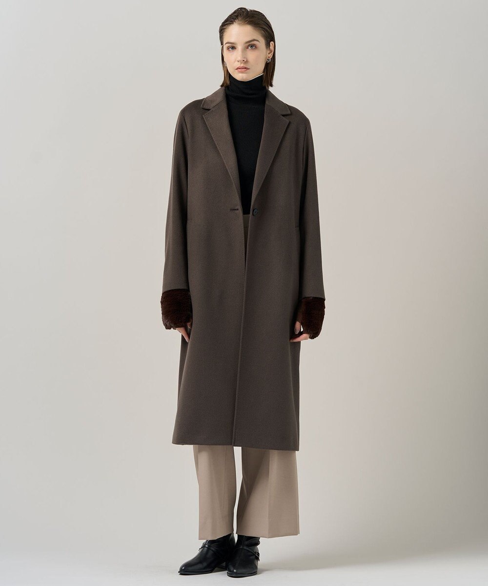 ICB ピュアカシミヤ チェスターコート 