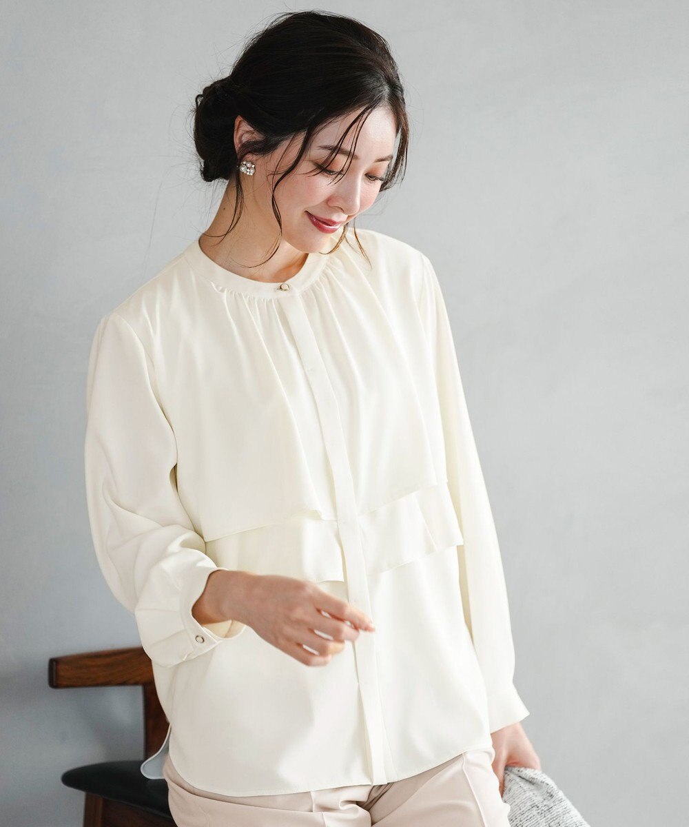 ANY SIS S ノーブルジョーゼット ブラウス 