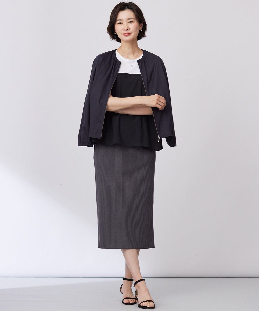 J.PRESS LADIES 【洗える】リブ ナロー スカート 