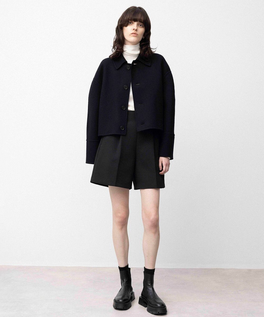 NAVE 【Nave】メルトンリバー ステンカラークロップド コート 