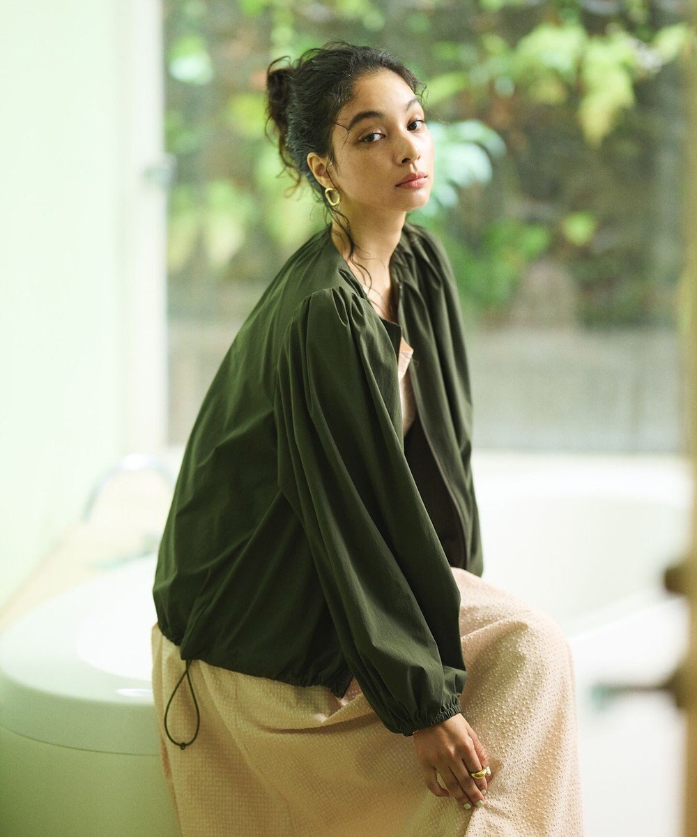 #Newans 【UVカット/撥水/接触冷感】ギャザーブラウス ラッシュガード 