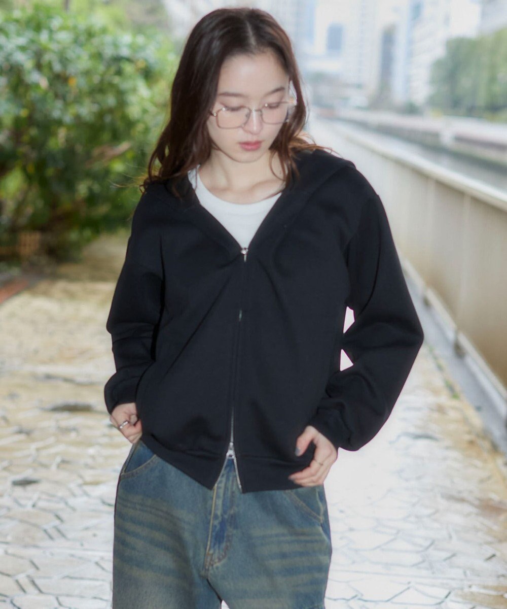 WEGO 【ユニセックス着用ITEM/SMLサイズ展開】ボンディングZIPパーカー 