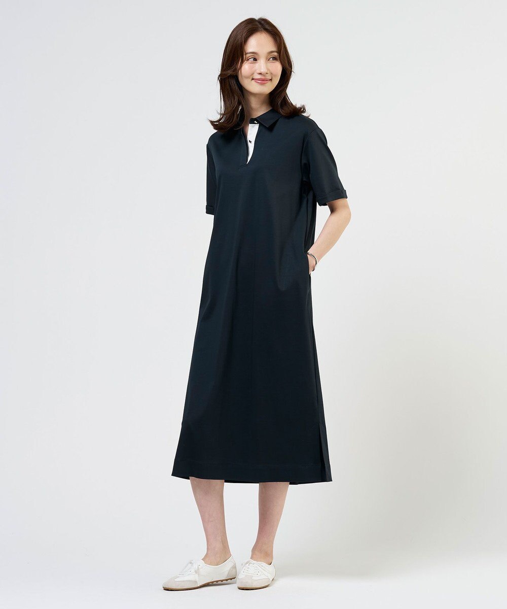 J.PRESS LADIES S 【WEB限定】コットンスムース ポロワンピース 