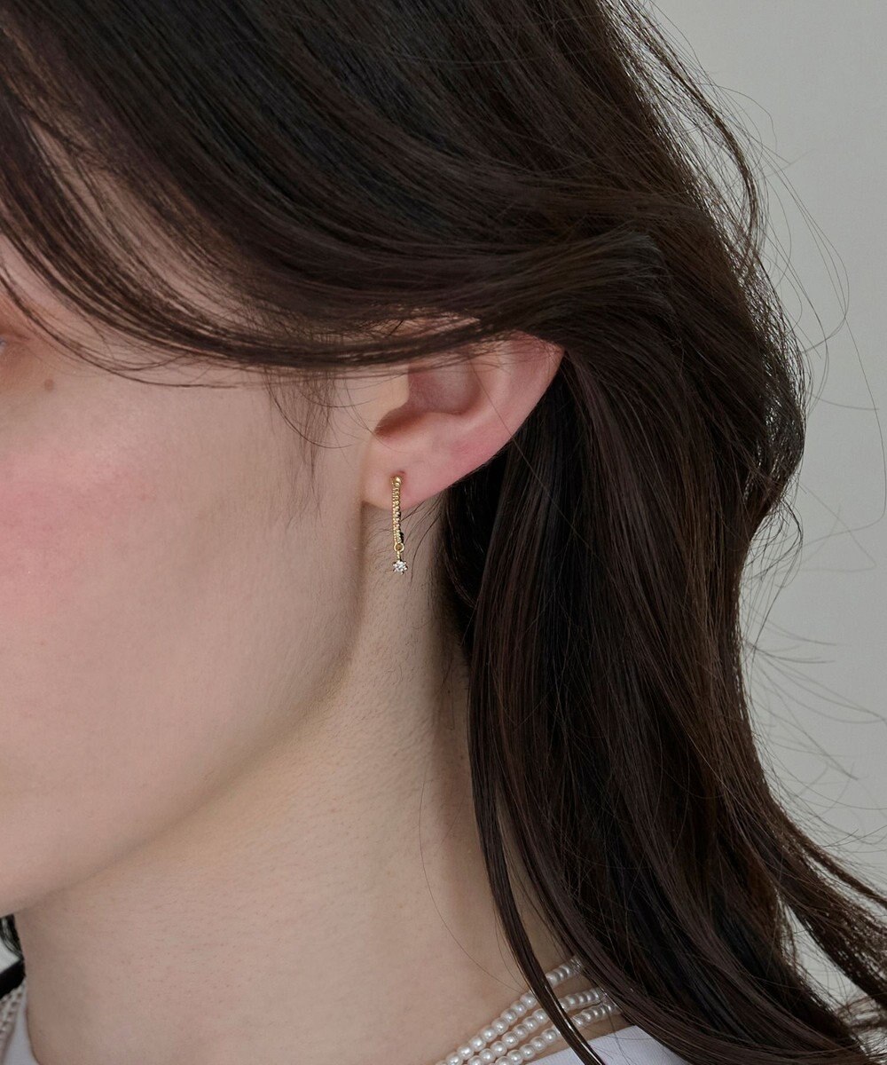 Phoebe 〈痛くないシリーズ/金属アレルギー対応〉ミルキースパークライトフィットイヤリング/ニッケルフリー/星 