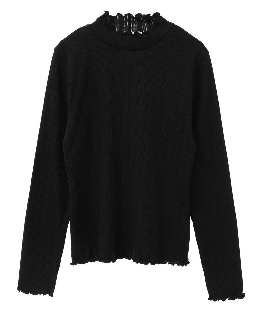 earth music&ecology ランダムチェーンリブハイネックプルオーバー 