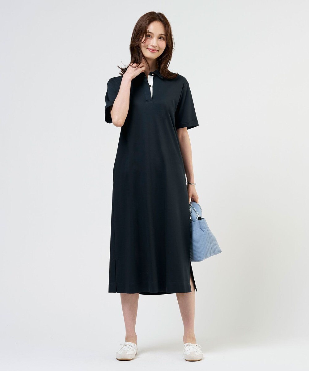 J.PRESS LADIES S 【WEB限定】コットンスムース ポロワンピース 