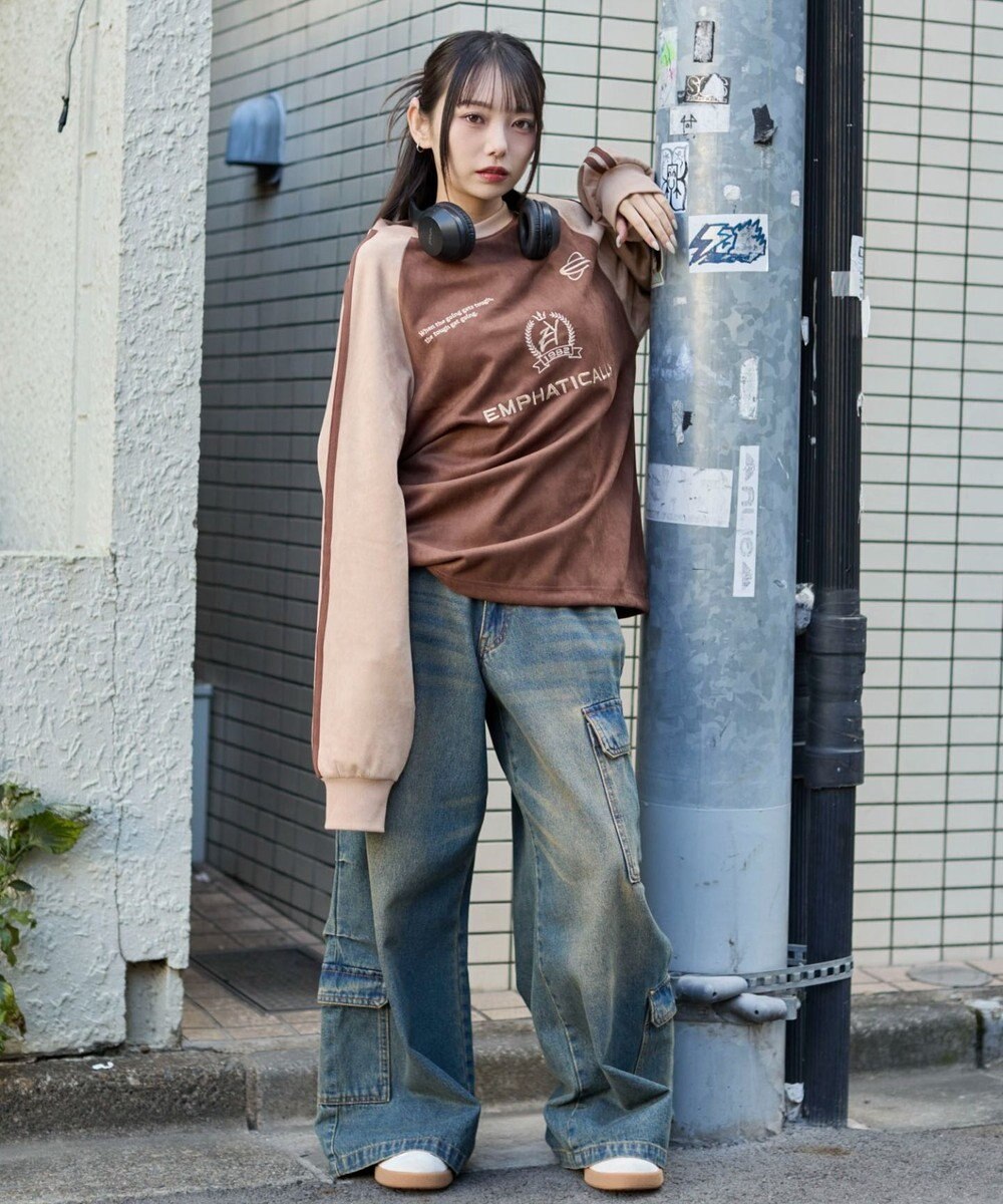 WEGO 【ユニセックス着用ITEM】フェイクスウェードゲームプルオーバー 