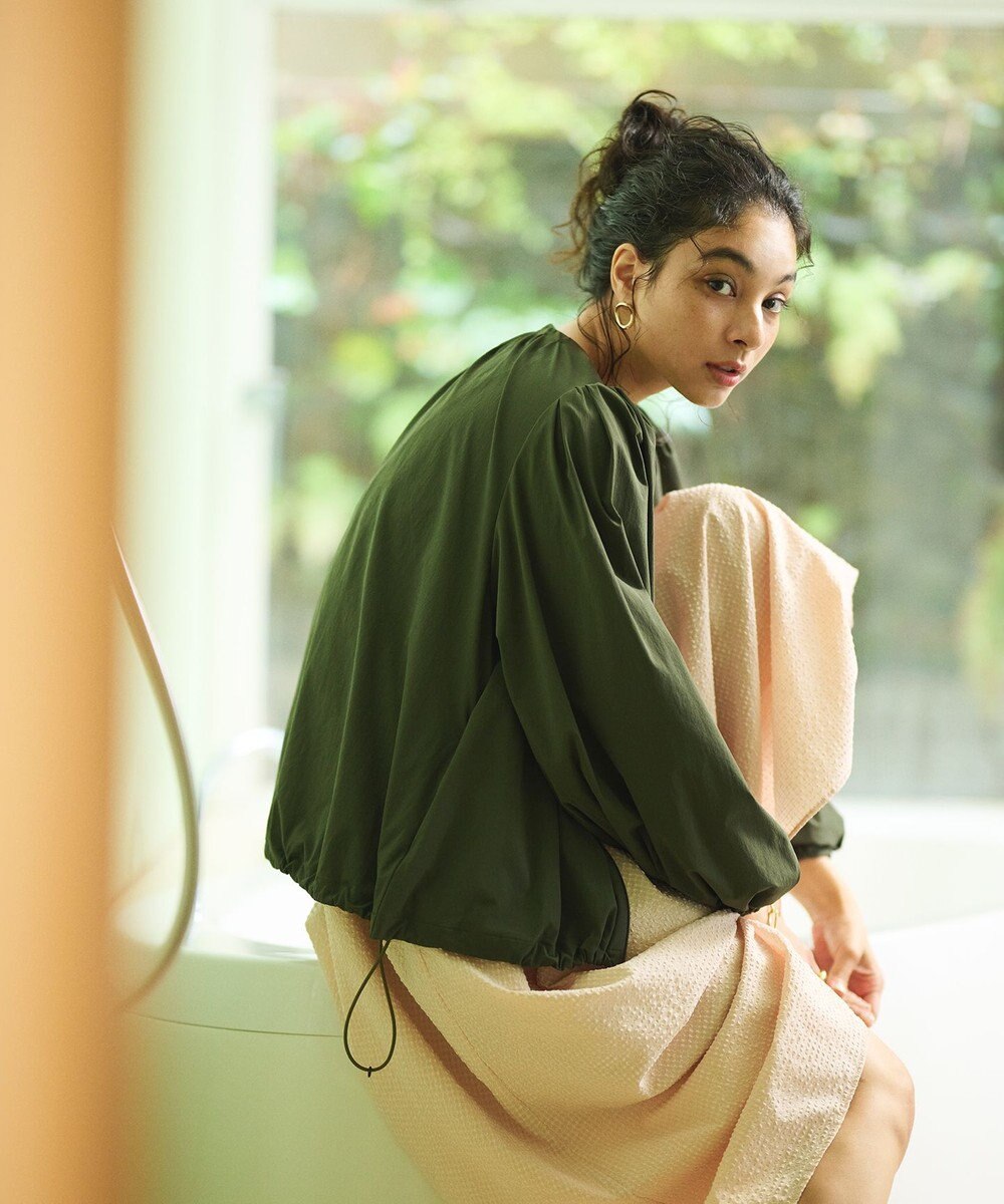 #Newans 【UVカット/撥水/接触冷感】ギャザーブラウス ラッシュガード 