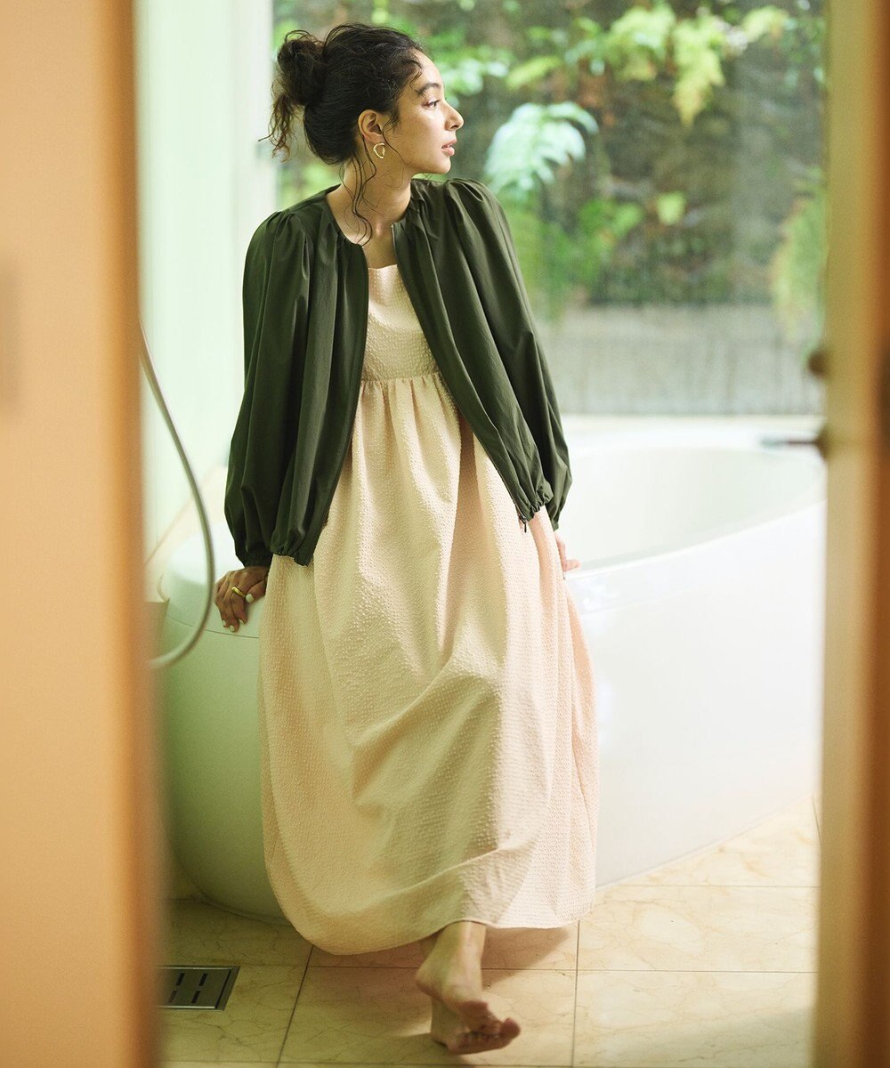 #Newans 【UVカット/撥水/接触冷感】ギャザーブラウス ラッシュガード 